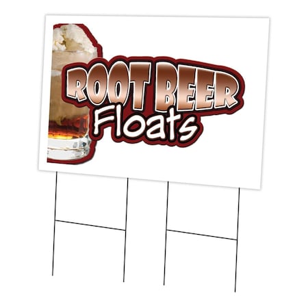 Amistad 24 x 36 in. Yard Sign & Stake - Root Beer Float AM2180129